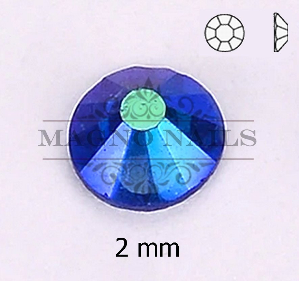 Glas Strasssteine rund - Saphire AB Nail Art Nails Nagel Nögel Nailart